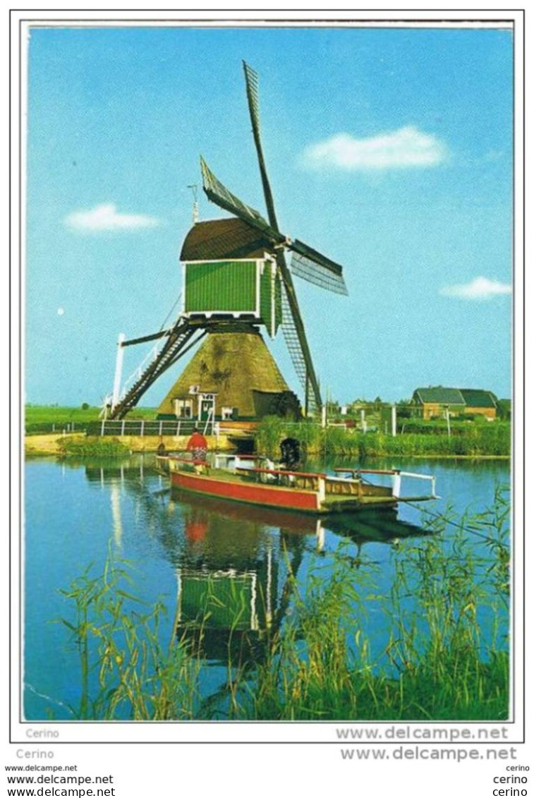 NETHERLANDS:  WIPWATERMOLEN  MET  OPEN  SCHEPRAD  TE  GROOT -  AMMERS  -  TO  ITALY  -  FG - Châteaux D'eau & éoliennes