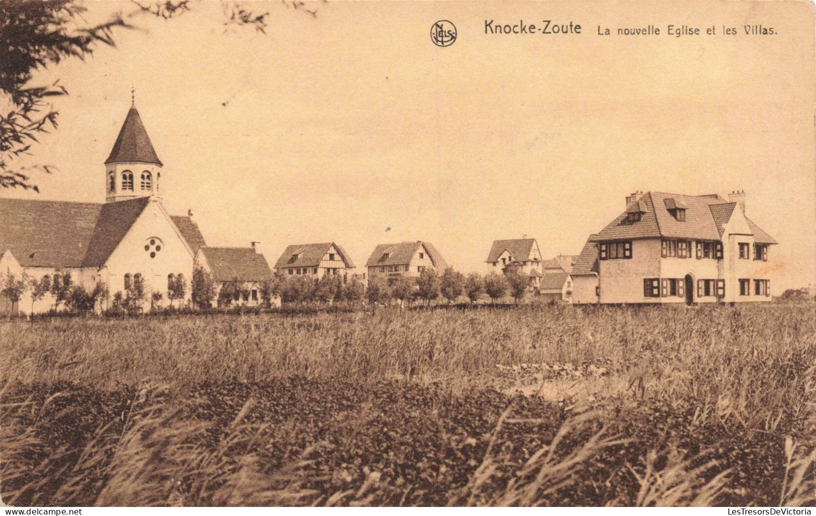 BELGIQUE - Knocke Zoute - La Nouvelle Eglise Et Les Villas -  Carte Postale Ancienne - Knokke