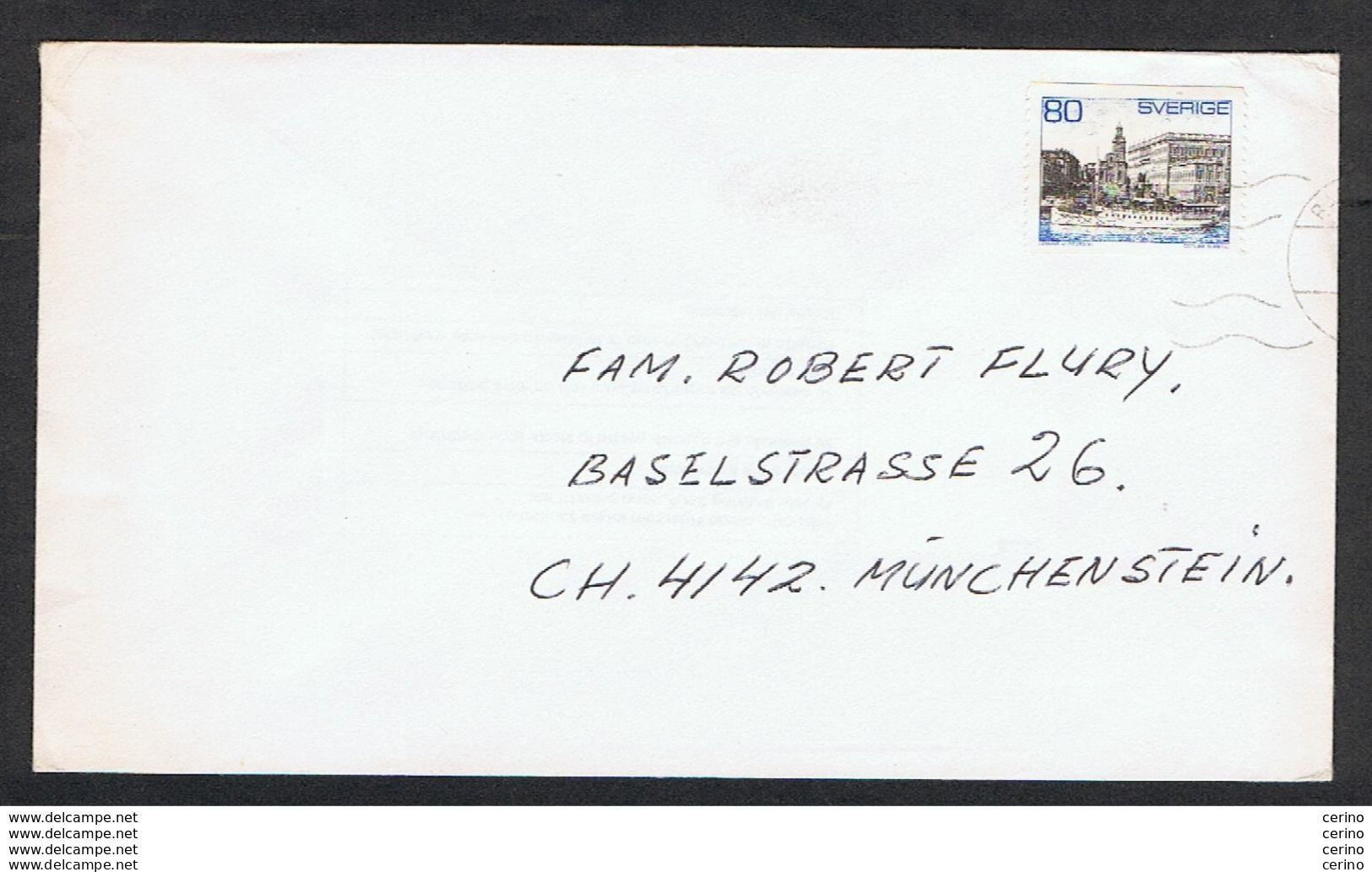 SWEDEN: 1971 COVERT WITH STEAM BOAT 80 O. (681) - TO SWITZERLAND - Storia Postale