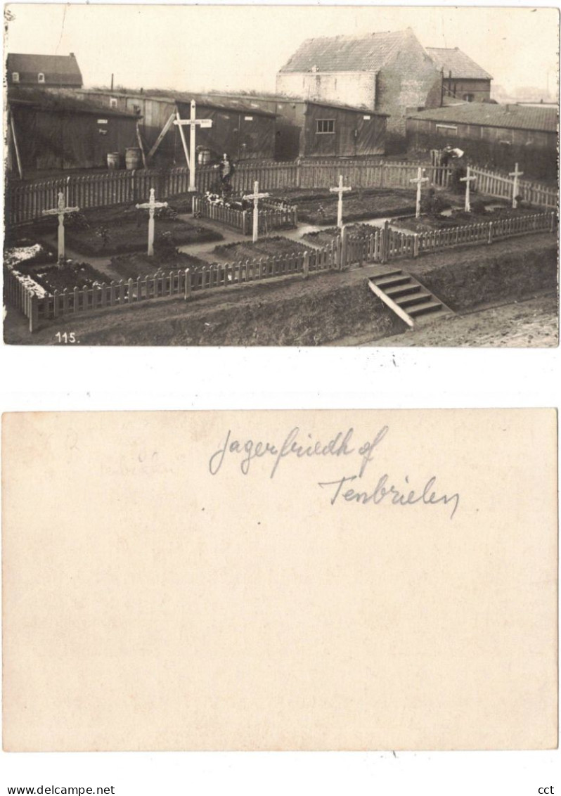 Ten Brielen  Comines-Warneton  CARTE PHOTO   Jagerfriedhof  PREMIERE GUERRE MONDIALE - Komen-Waasten