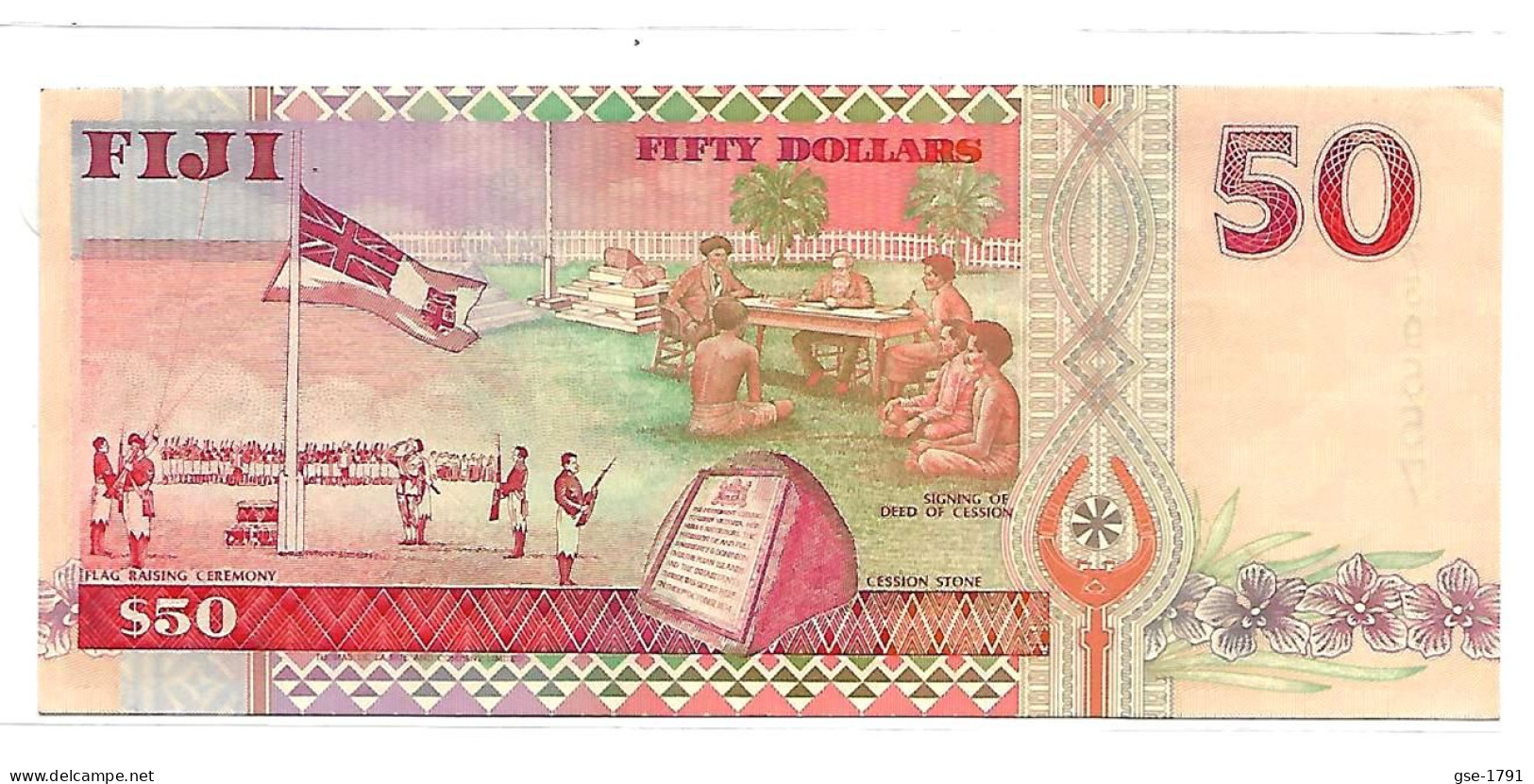 FIDJI ,Réserve Bank 50 Dollar (1996 )   # 100b  Pr. Neuf - Figi