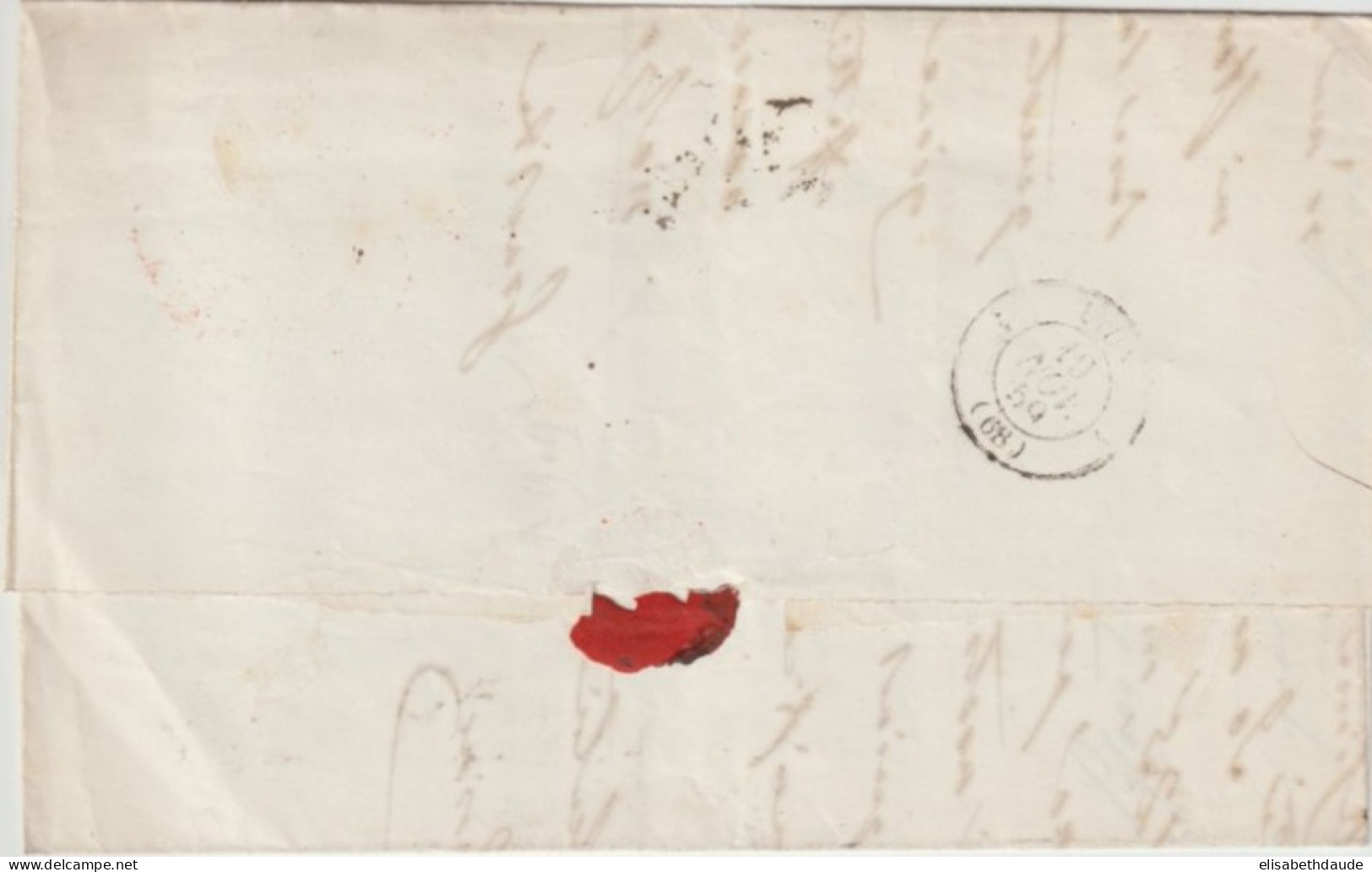 ITALIA - 1869 - LETTRE De PESARO => LYON Avec ENTREE ETATS PONTIFICAUX Par PONT DE BEAUVOISIN "2" CACHET SANS DATE ! - Papal States