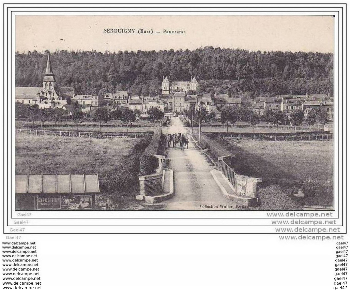 Cpsm   Réf-J-P.216  (  Dép 27 )  Un Attelage Sur La  Route  De   SERQUIGNY En  1915 - Serquigny