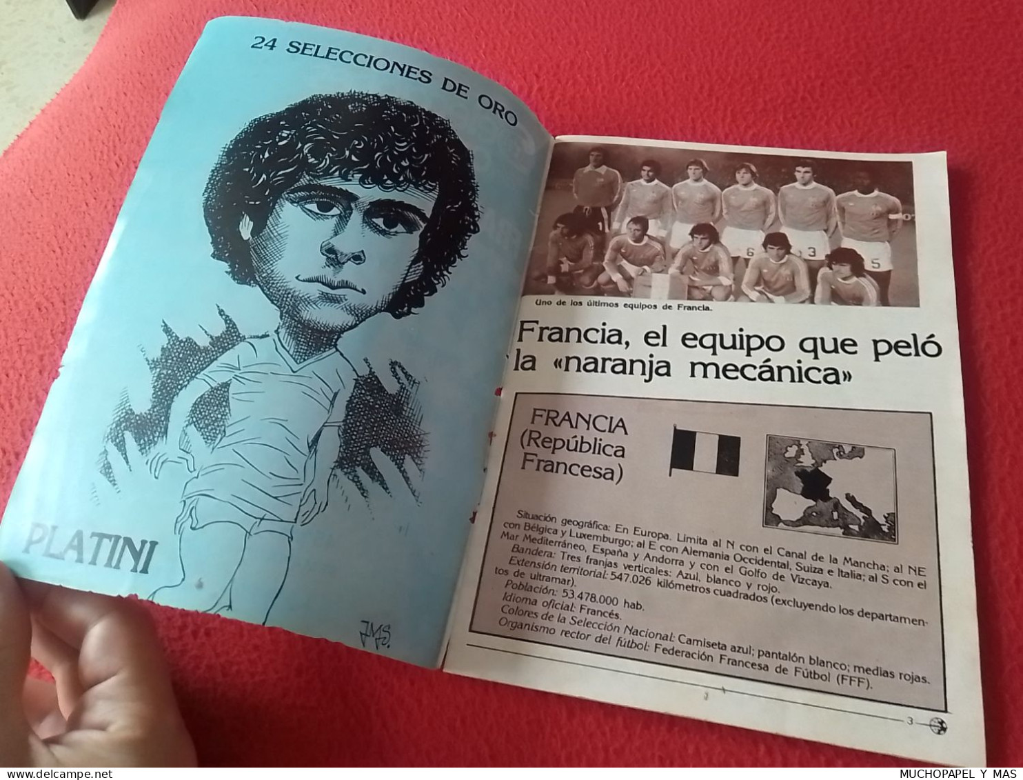 ANTIGUA REVISTA MAGAZINE FÚTBOL 24 SELECCIONES DE ORO ESPAÑA 82 SPAIN Nº 3 FRANCIA PLATINI ETC FOOTBALL..FRANCE..CALCIO. - [4] Themen