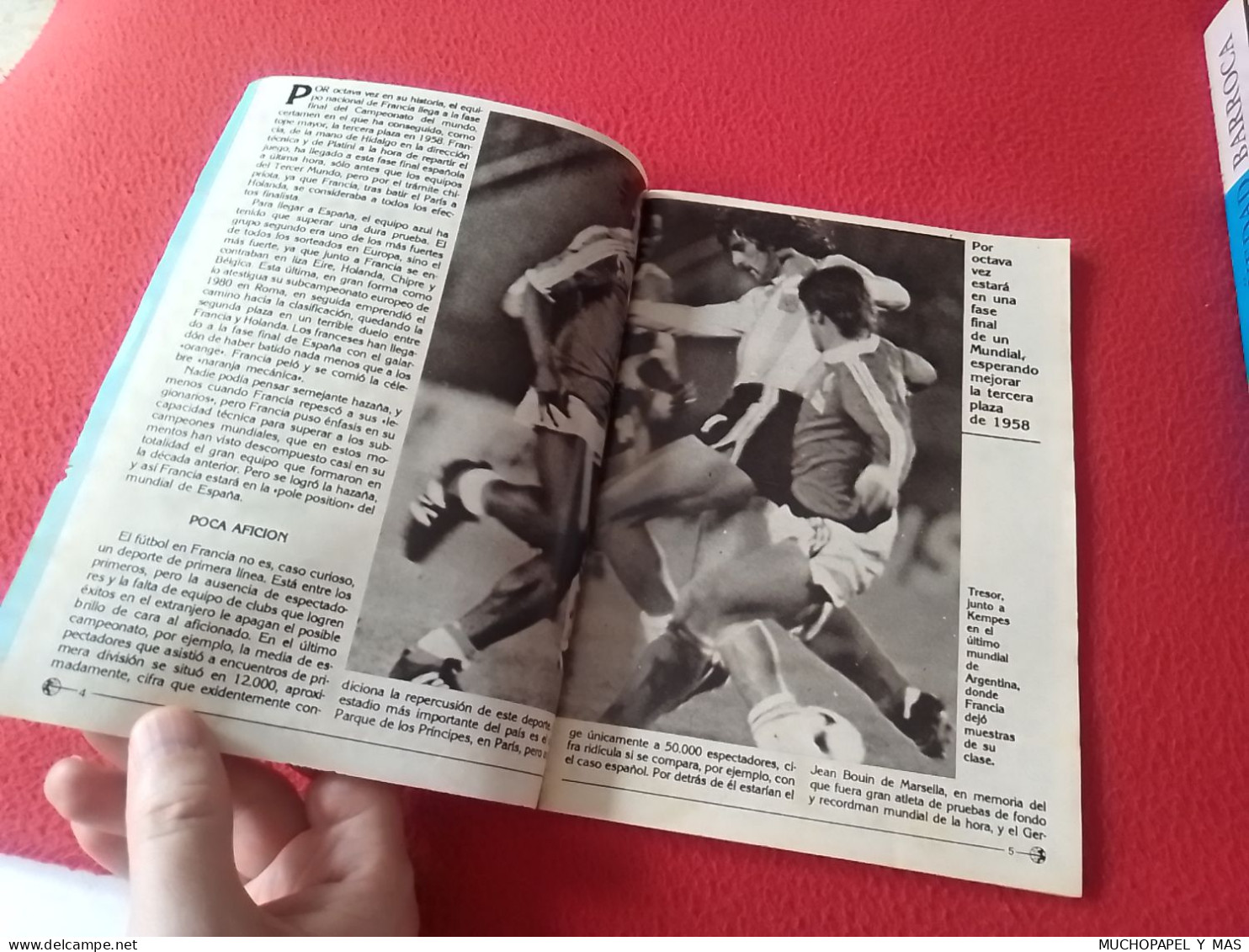 ANTIGUA REVISTA MAGAZINE FÚTBOL 24 SELECCIONES DE ORO ESPAÑA 82 SPAIN Nº 3 FRANCIA PLATINI ETC FOOTBALL..FRANCE..CALCIO. - [4] Temas