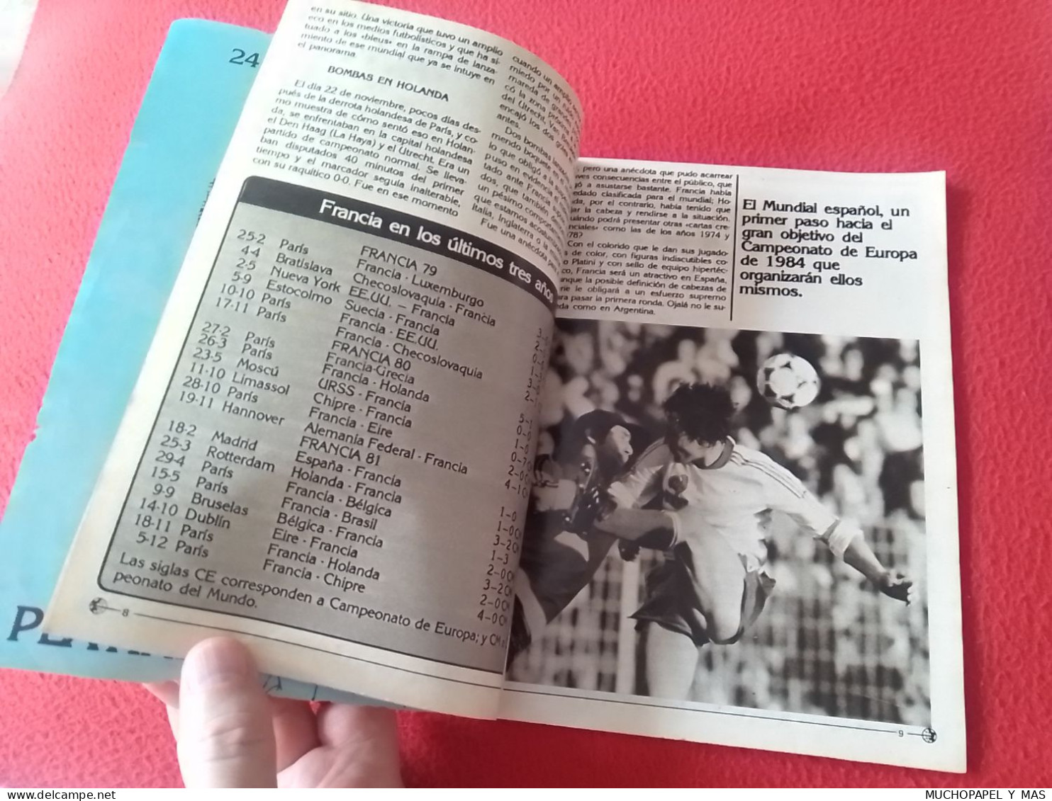 ANTIGUA REVISTA MAGAZINE FÚTBOL 24 SELECCIONES DE ORO ESPAÑA 82 SPAIN Nº 3 FRANCIA PLATINI ETC FOOTBALL..FRANCE..CALCIO. - [4] Themes