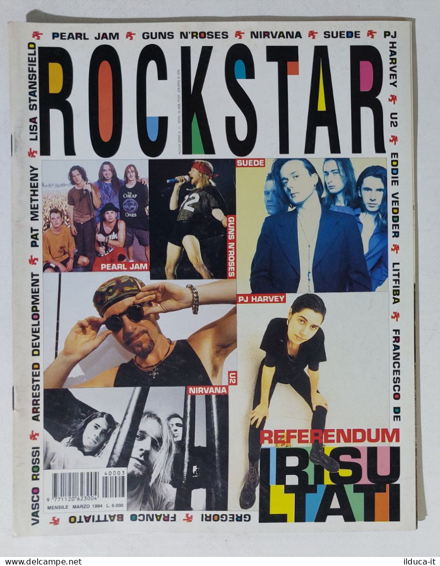 39742 Rockstar 1994 N. 11 - Vasco Rossi / Pearl Jam / Vasco Rossi / Suede - Musique