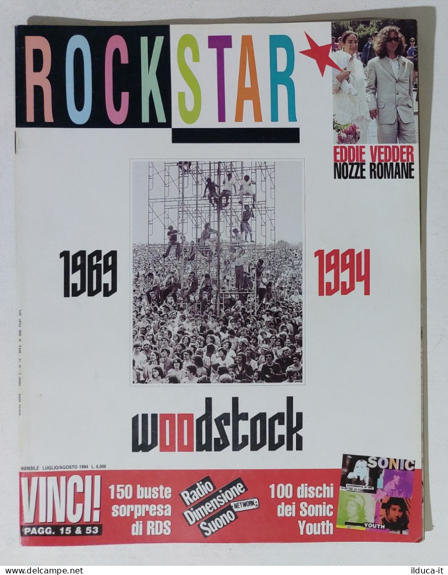 39746 Rockstar 1994 N. 15 - Woodstock / Nozze Di Eddie Vedder - Musique