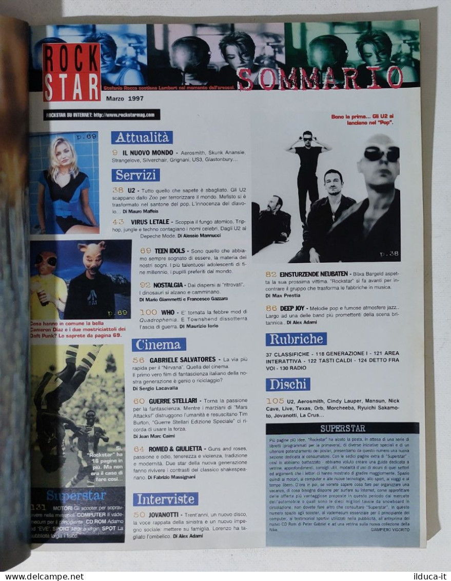 39827 Rockstar 1997 N. 3 - U2 / Aerosmith / Jovanotti / The Who / Nirvana - Musique