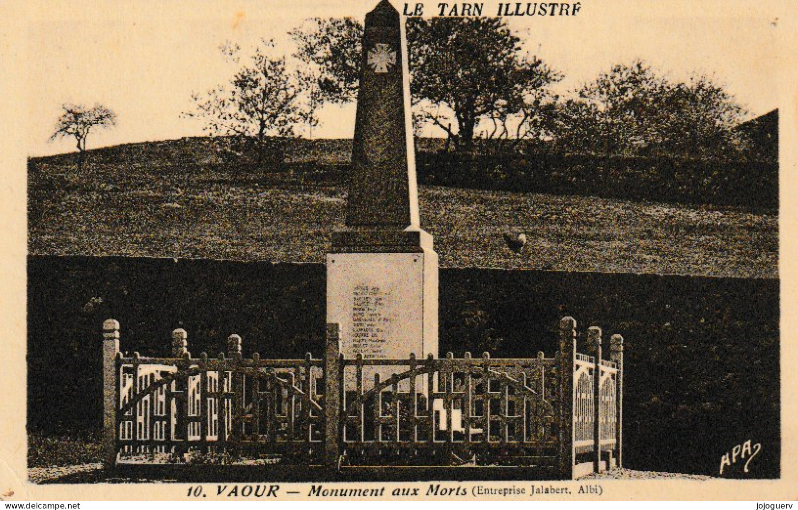 Vaour Monument Aux Morts ; Entreprise: Jalabert à Albi - Vaour