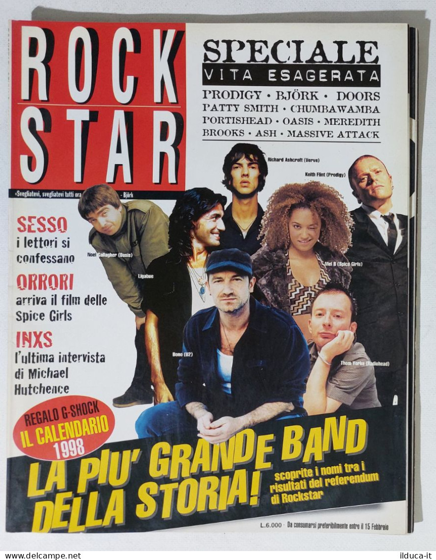 39837 Rockstar 1998 N. 1 - Vita Esagerata / Sesso / Inxs + Calendario - Música
