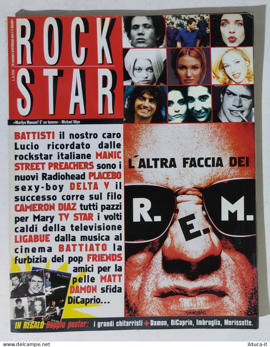 39851 Rockstar 1998 N. 10 - REM / Battisti / Cameron Diaz + Poster Di Caprio - Musica