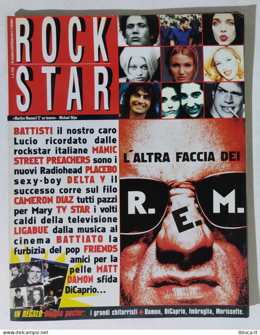 39851 Rockstar 1998 N. 10 - REM / Battisti / Cameron Diaz + Poster Di Caprio - Musique