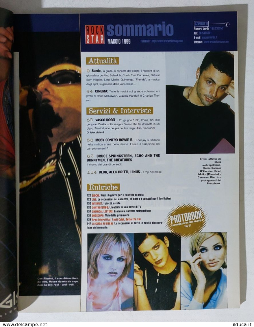 39859 Rockstar 1999 N. 5 - Madonna / Lenny Kravitz / Vasco Rossi / Sex Files - Musica
