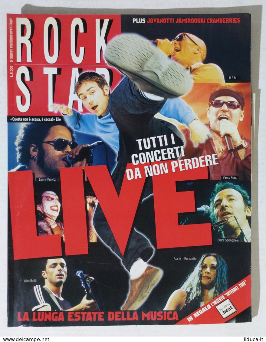 39863 Rockstar 1999 N. 6 - Concerti / Jovanotti / Jamiroquai / Cranberries - Musique