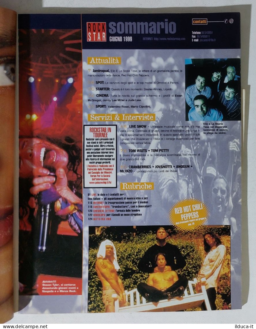 39863 Rockstar 1999 N. 6 - Concerti / Jovanotti / Jamiroquai / Cranberries - Musique