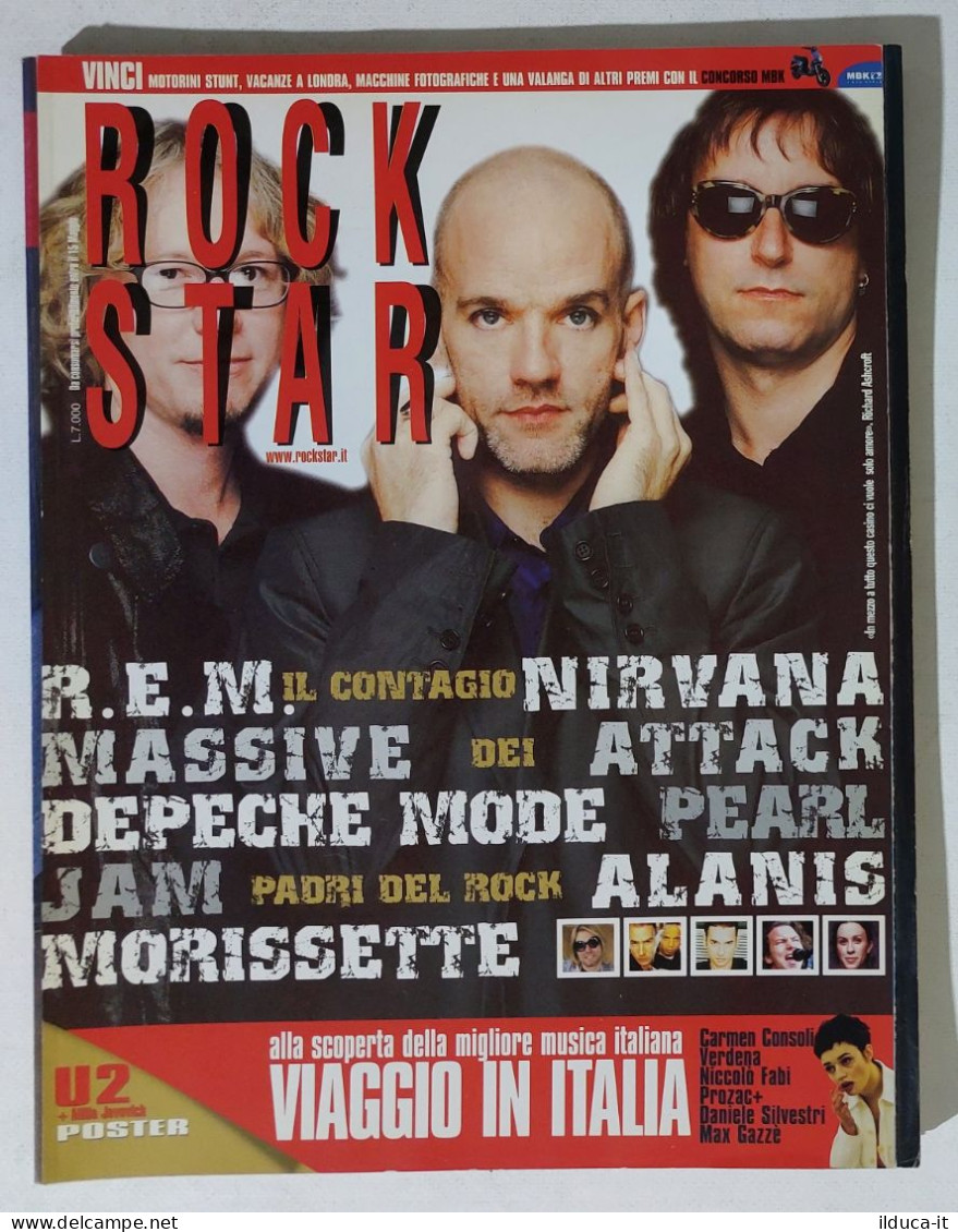 39883 Rockstar 2000 N. 4 - REM / Depeche Mode / Pearl Jam + Poster U2 - Musique