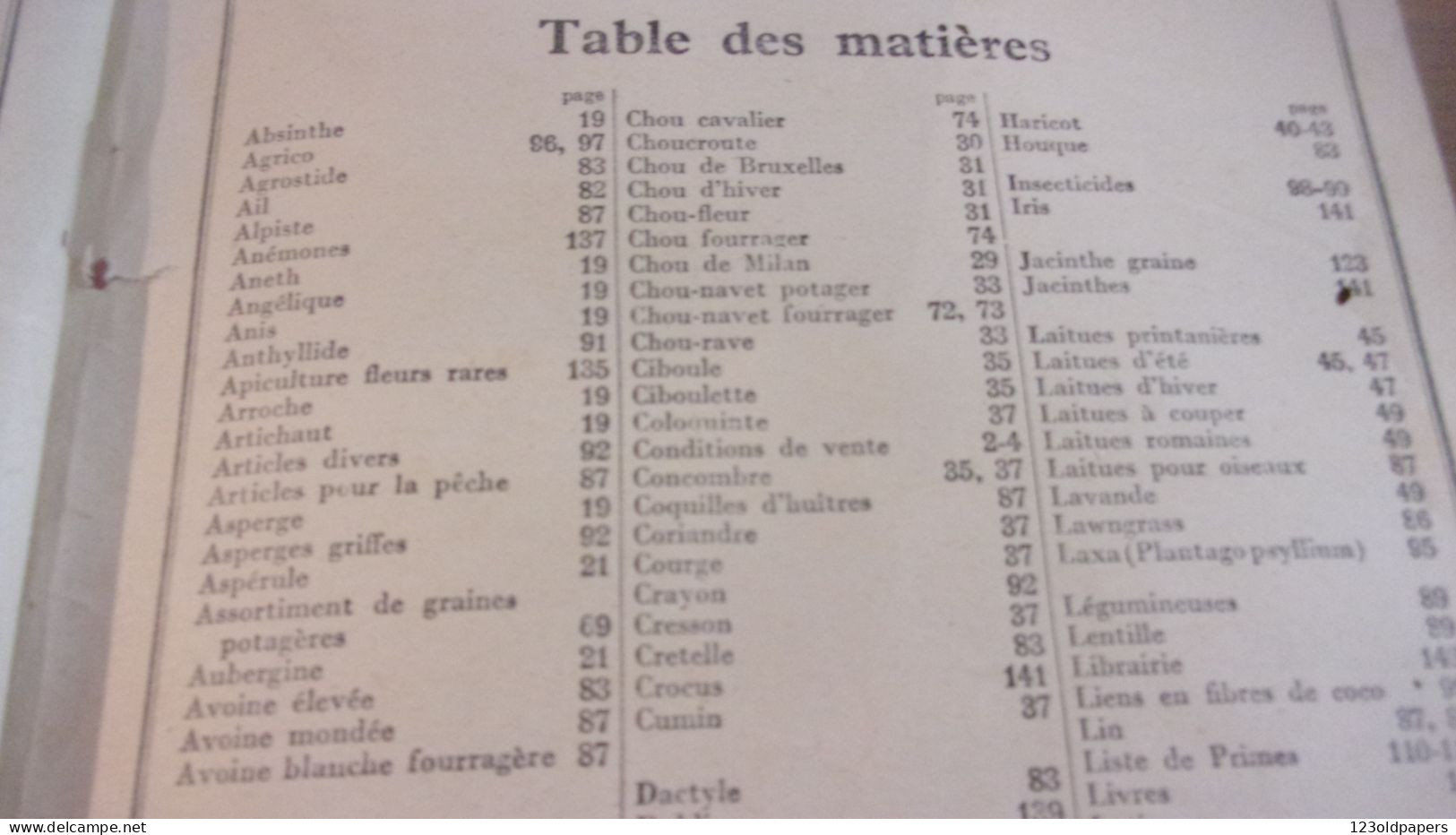 Catalogue Général/ FABRE/ Grainetier/Rue Mazelle/ METZ/ Moselle// 1937 PLANTES RICHEMENT ILLUSTRE  144 PAGES