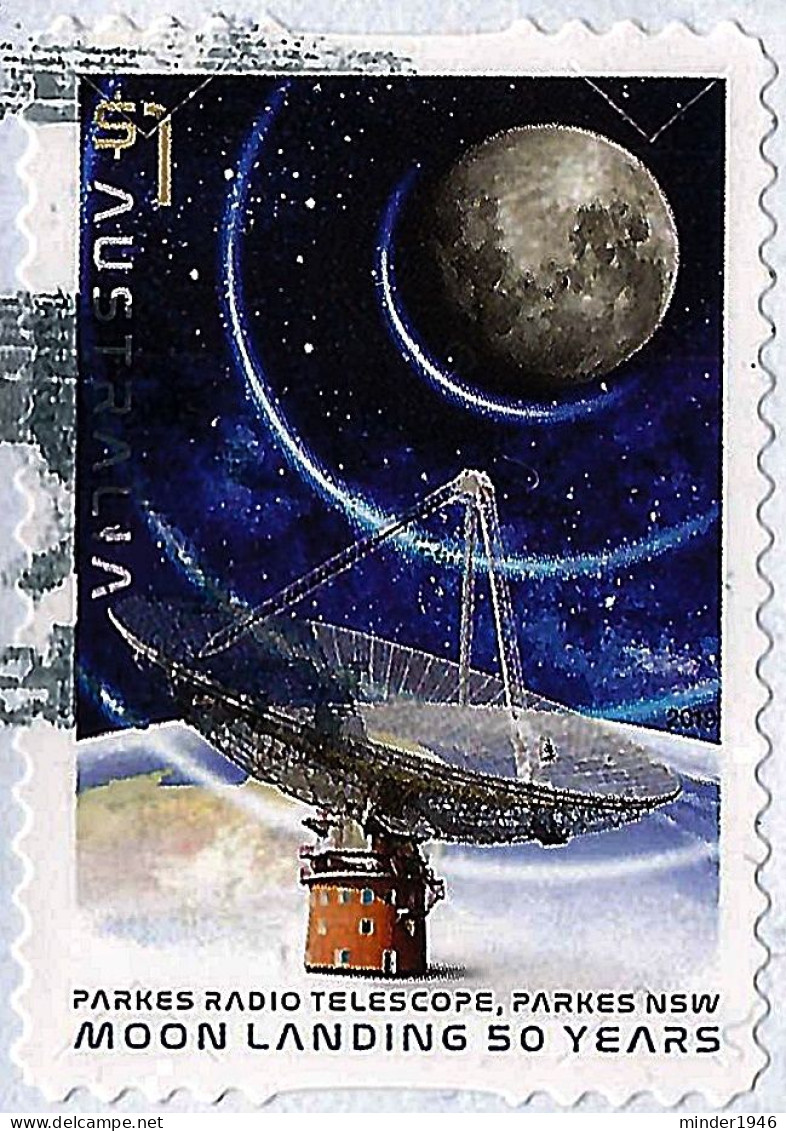AUSTRALIA 2019 $1 Multicoloured, 50th Anniv Of First Moon Land-Parkes Radio Telescope Die-Cut Self Adhesive FU - Used Stamps
