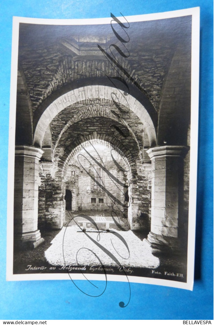 Visby Helgeands Kyrkoriun 1938 Eglise Kirche S; Esprit?  Real Picture Postcard - Zweden