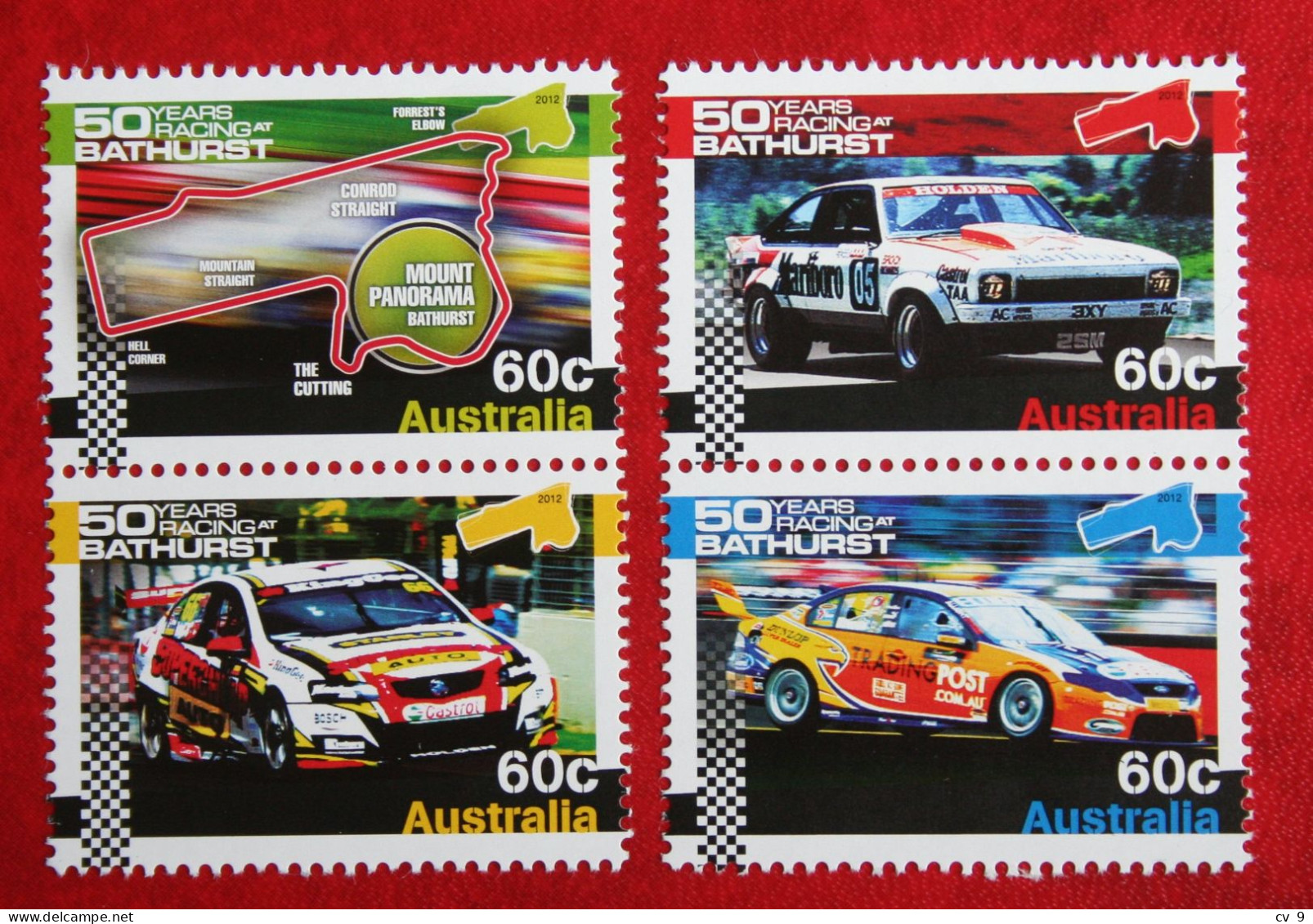 50 Years Of Racing In Bathurst Car 2012 Mi 3830-3833 Y&T POSTFRIS MNH ** Australia Australien Australie - Ungebraucht