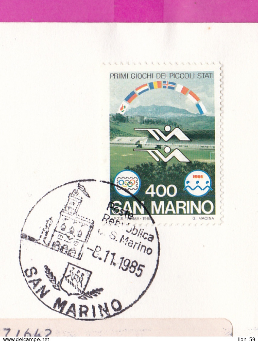 274907 / San Marino FDC 1985 Games Of Small States Of Europe Sport Shooting (Weapons)  Tir (Armes) Waffenschiessen - Shooting (Weapons)