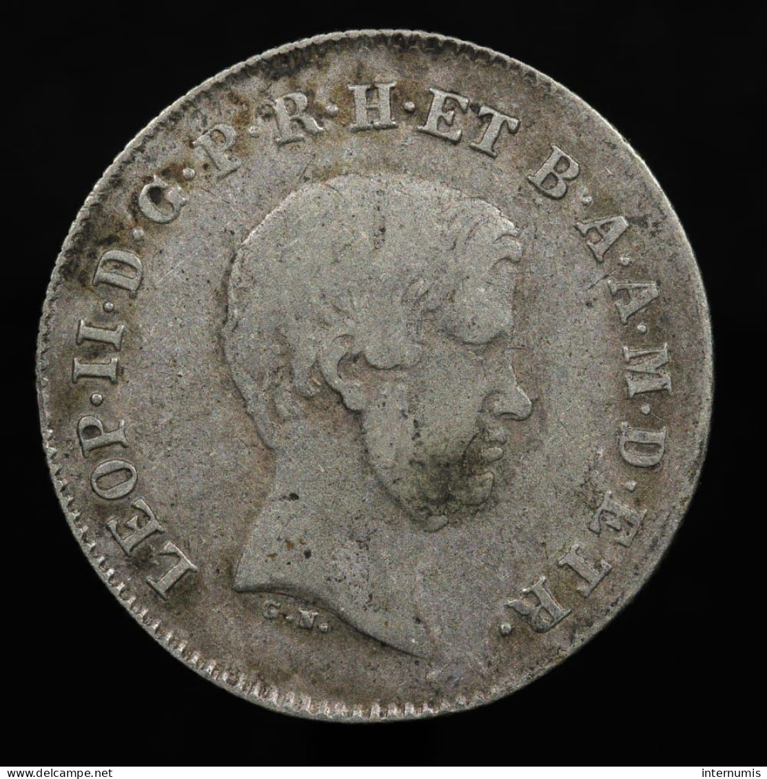 RARE - Italie / Italy, Leopold II, 1 Paolo, 1856, Toscane / Tuscany, Argent (Silver), TB (F), MIR.457, C#70a - Toscana
