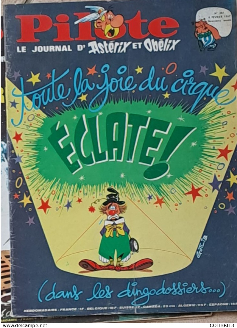 PILOTE équivalent N°33 1966n°363 à 372 CIRQUE Gotlib Cabu Poïvet Mouminoux Gir Cheval De Fer Astérix La Rentrée Gauloise - Pilote