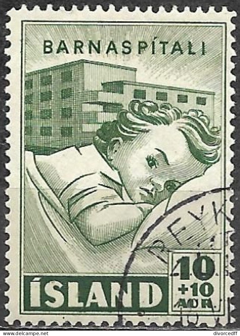 Iceland 1949 Used Charity Stamp Girl In Hospital 10 + 10 Aurar [WLT1226] - Usados