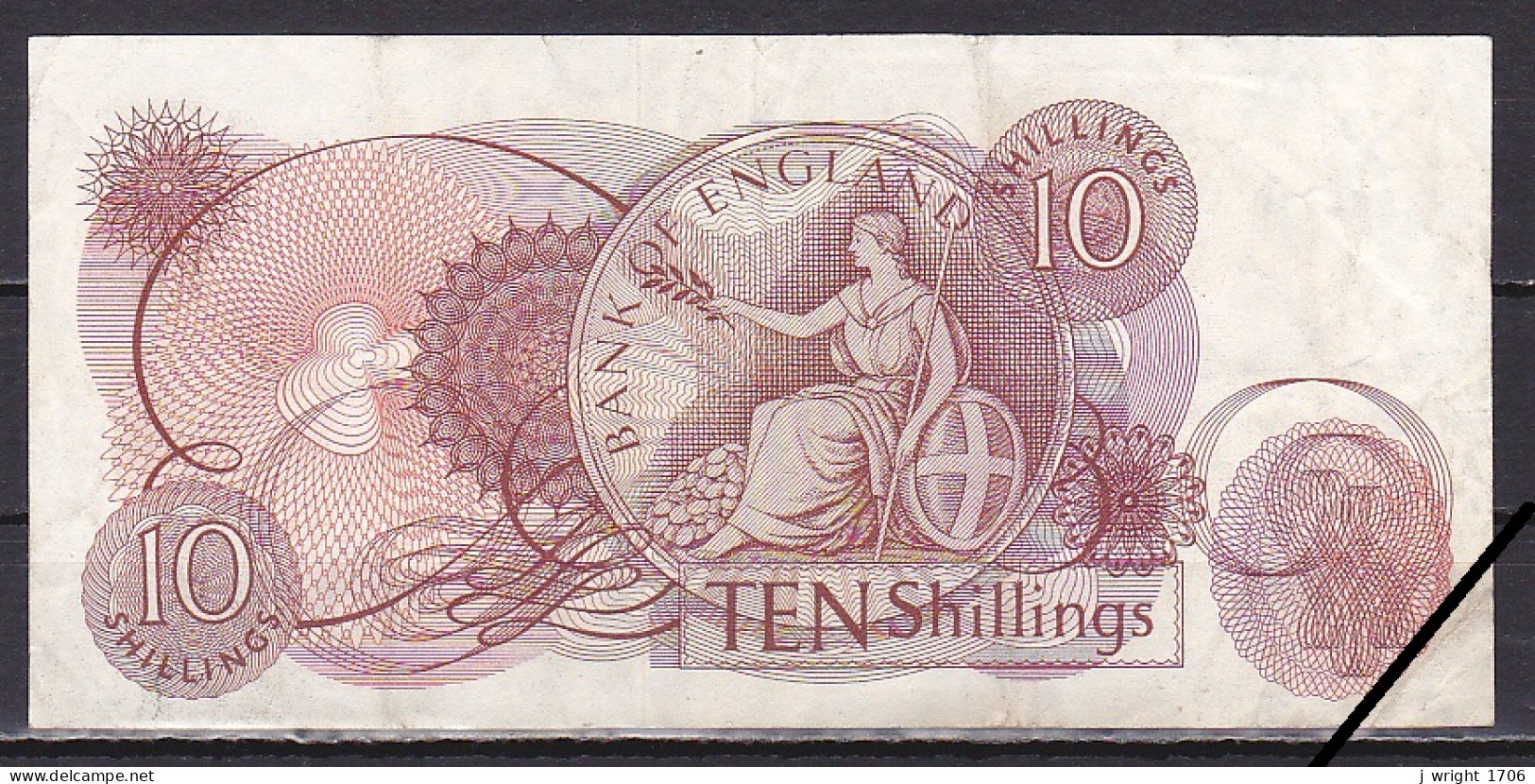 UK/Bank Of England, 10 Shillings, 1962-66/J. Q. Hollom Prefix 86C, Grade F - 10 Shillings