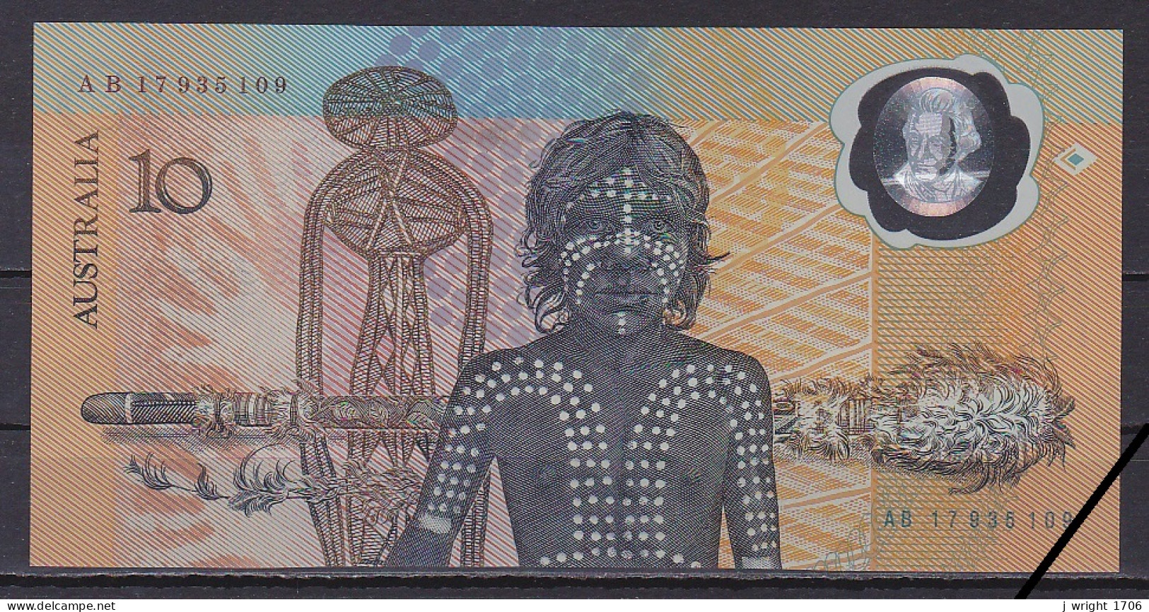 Australia, 10 Dollars, 1988/Prefix AB, Grade A-UNC - 1988 (10$ Polymeerbiljetten)