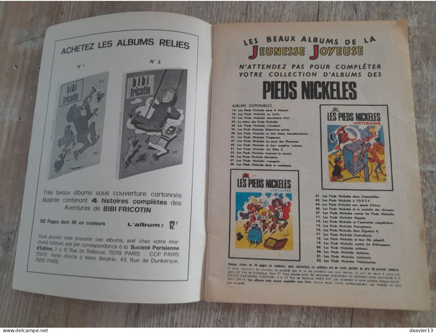 Bande Dessinée - Les Pieds Nickeles (1974 à 1977) - Lot de 14 BD (n°34-38-52-53-55-61-68-70-86-88-89-92-94-97)