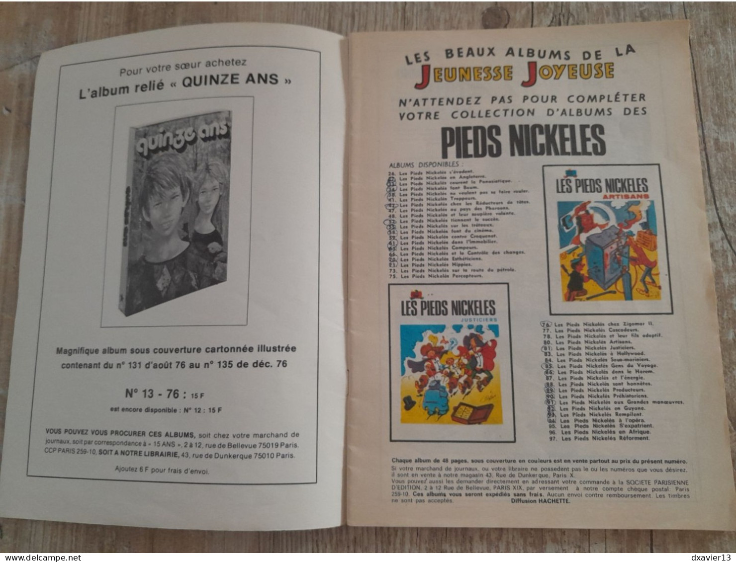 Bande Dessinée - Les Pieds Nickeles (1974 à 1977) - Lot de 14 BD (n°34-38-52-53-55-61-68-70-86-88-89-92-94-97)