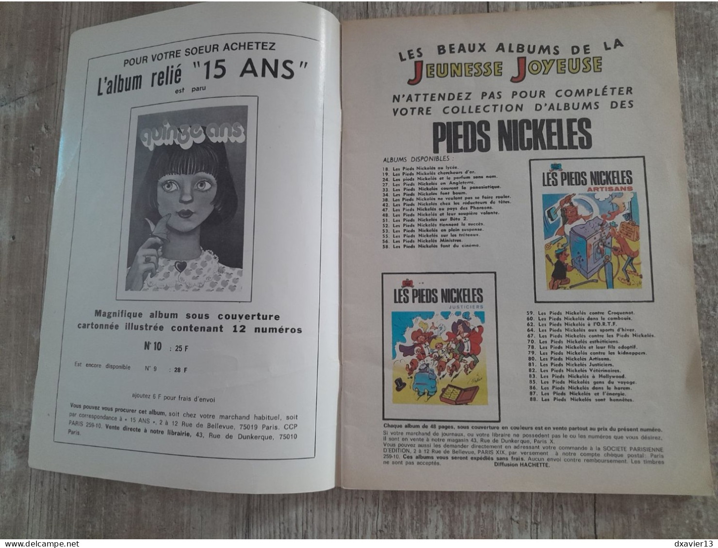 Bande Dessinée - Les Pieds Nickeles (1974 à 1977) - Lot de 14 BD (n°34-38-52-53-55-61-68-70-86-88-89-92-94-97)