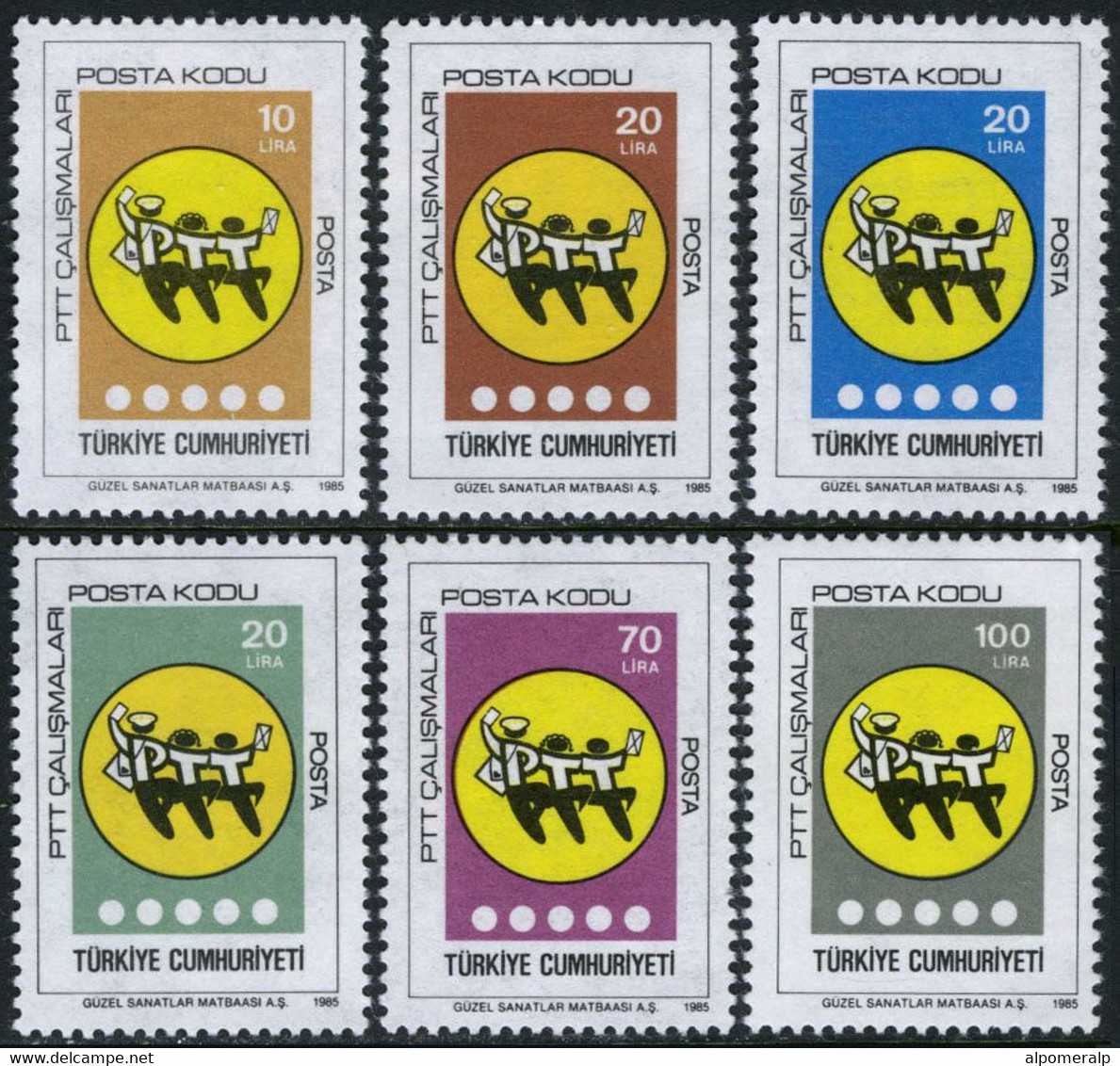 Türkiye 1985 Mi 2720-2725 MNH Postal Codes - Nuovi