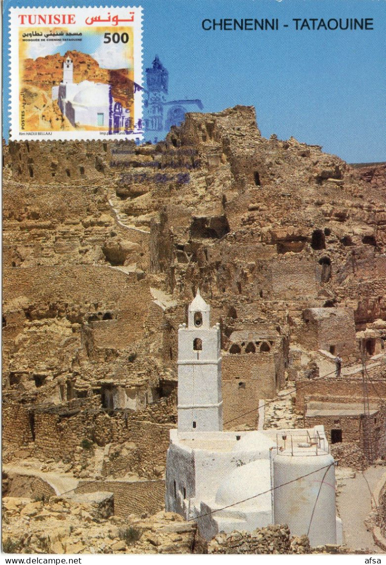 Carte Maximum -Mosquée De Chenini-Tataouine // Maximum Card -the Mosque Of Chenini- Tataouine - Mezquitas Y Sinagogas
