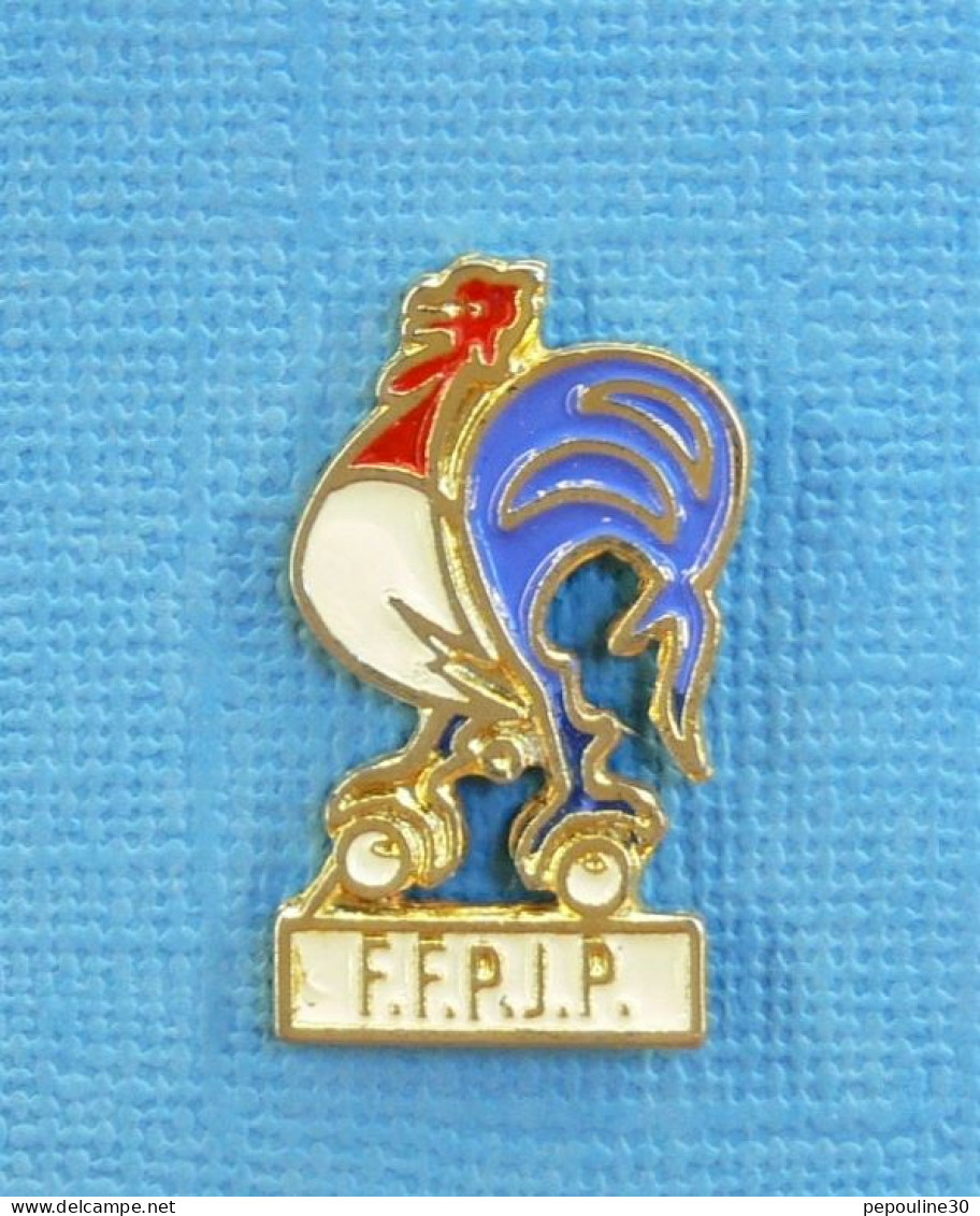 1 PIN'S // ** COQ SPORTIF / F.F.P.J.P. / FÉDÉRATION FRANÇAISE DE PÉTANQUE ET JEU PROVENÇAL ** - Pétanque