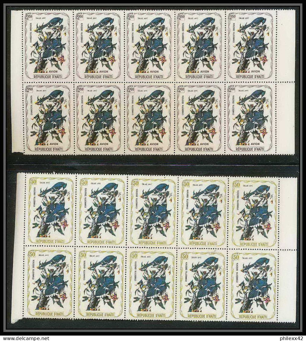 203 Haiti ** MNH - 1337 - Serie Oiseaux Birds Of Prey Local Stamp Vignette Rapaces 41 Valeurs Rare Blocs 10 - Collections (sans Albums)