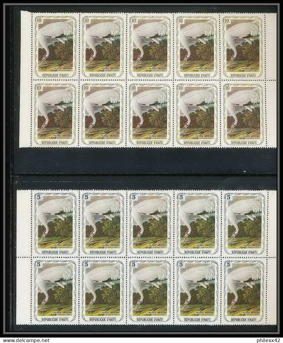 203 Haiti ** MNH - 1337 - serie oiseaux birds of prey local stamp vignette rapaces 41 valeurs rare blocs 10