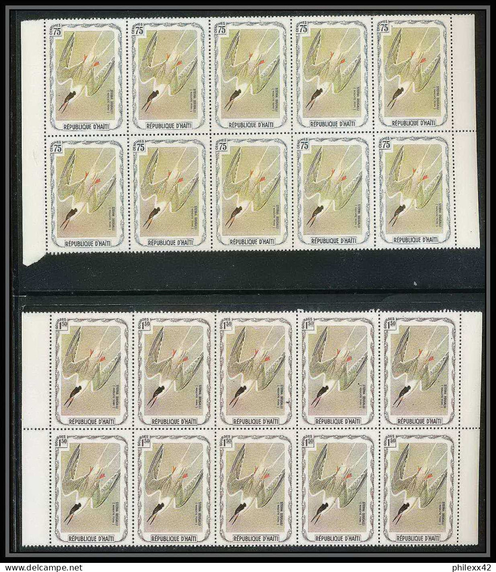 203 Haiti ** MNH - 1337 - serie oiseaux birds of prey local stamp vignette rapaces 41 valeurs rare blocs 10