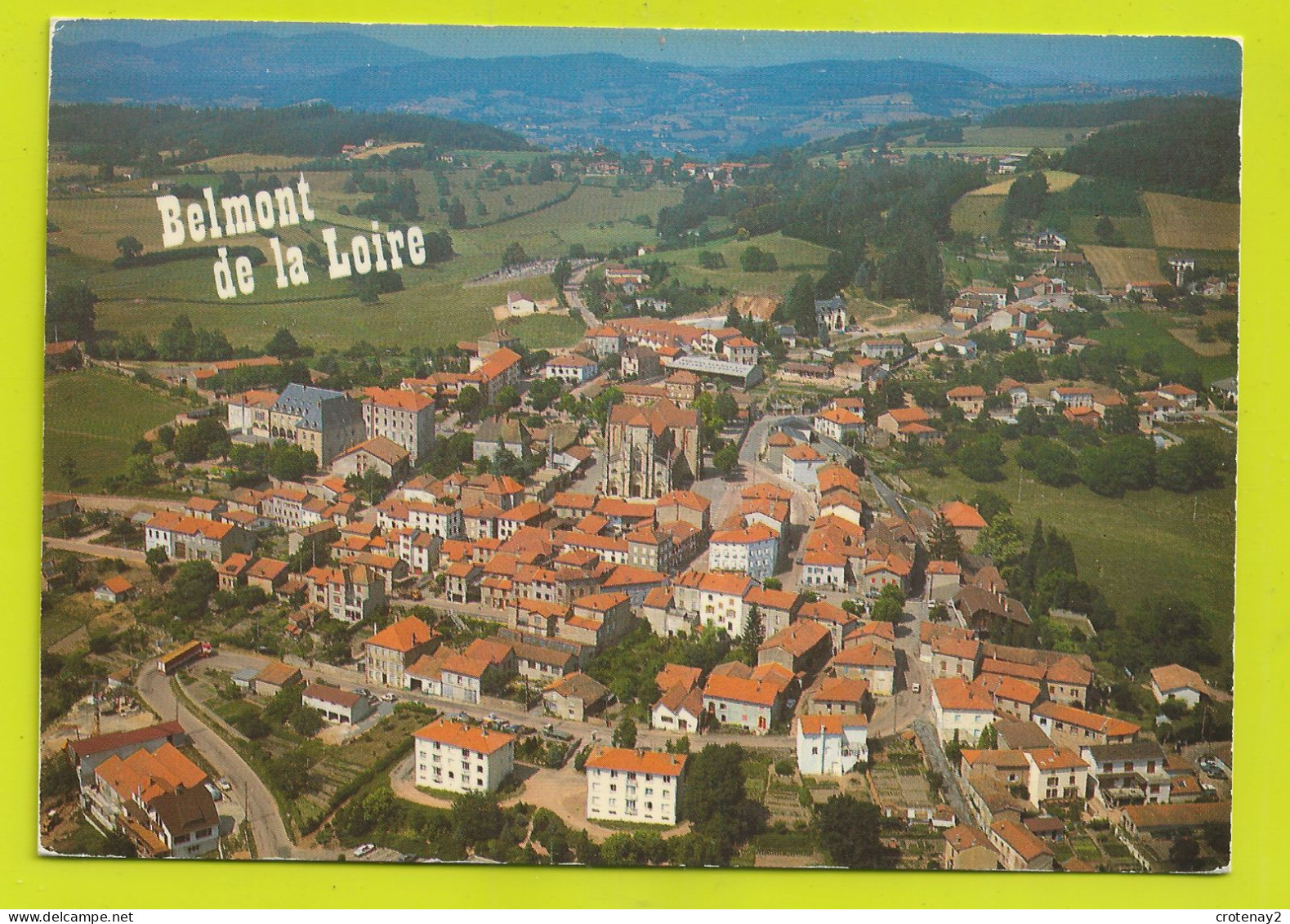 42 BELMONT DE LA LOIRE Vue Générale VOIR ZOOM Camion Semi Remorque Dans Virage Serré VOIR DOS Et Flamme En 1992 - Belmont De La Loire