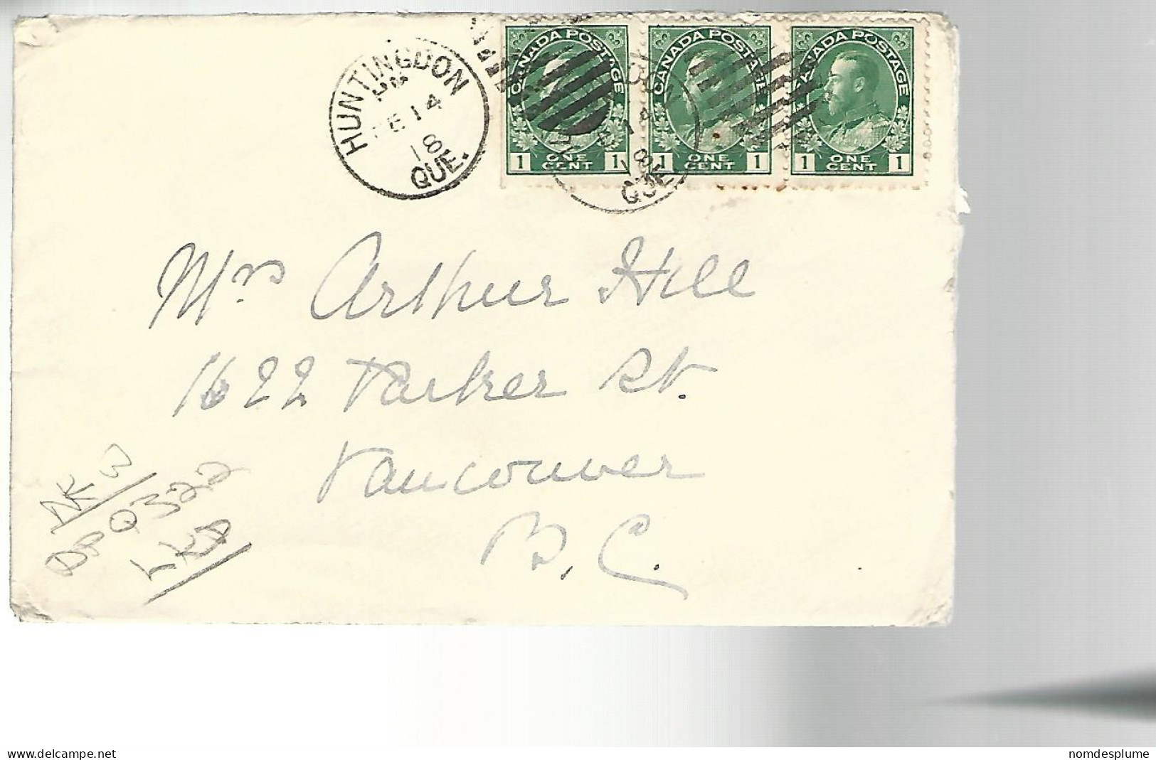 52045 ) Cover Canada Postmark Duplex  - 1903-1954 Könige