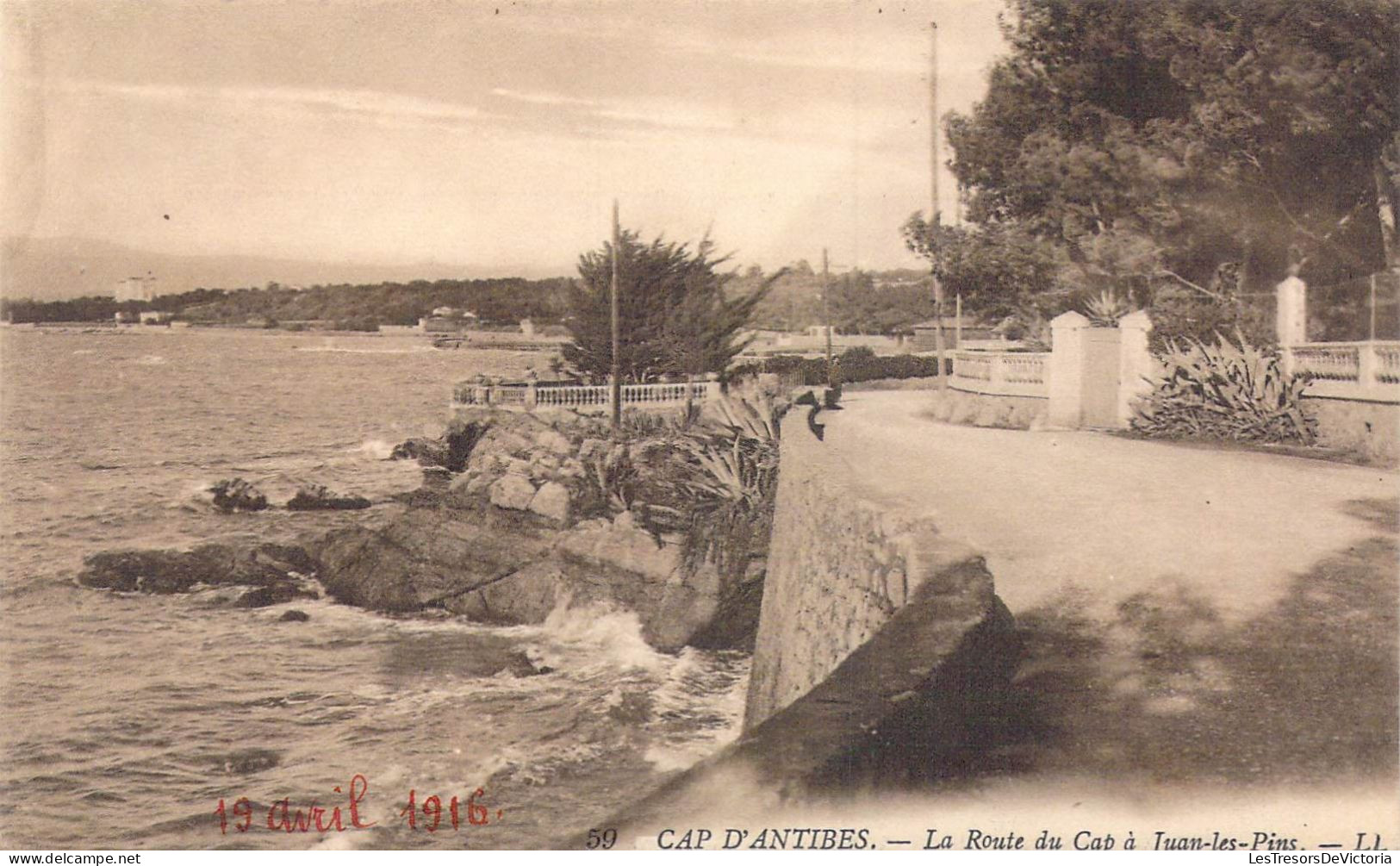 FRANCE - 06 - Antibes - Cap D'Antibes - La Route Du Cap à Juan-les-Pins - Carte Postale Ancienne - Cap D'Antibes - La Garoupe