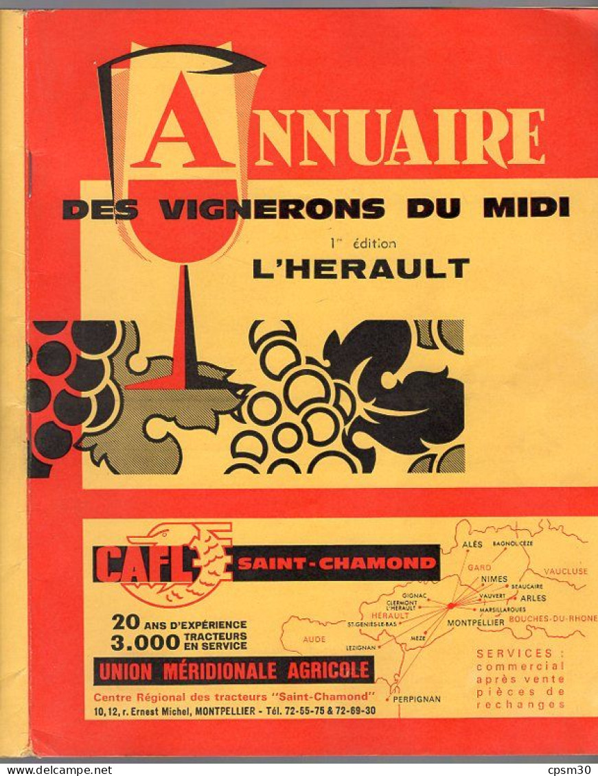 Livre - Annuaire Des Vignerons Du Midi,1er édition L'Hérault, 1965 - Telefonbücher