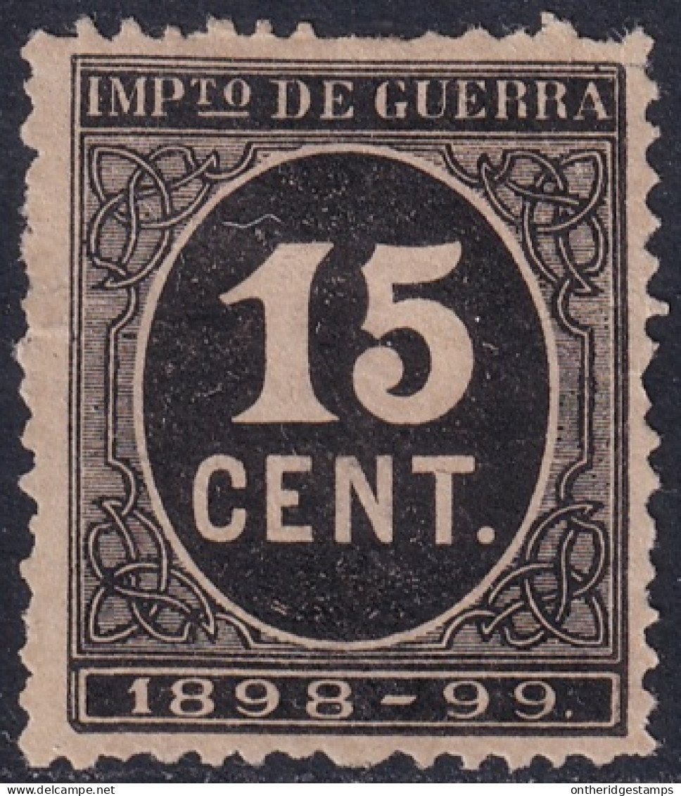 Spain 1898 Sc MR25 España Ed 238 War Tax MNG(*) Toned - Oorlogstaks