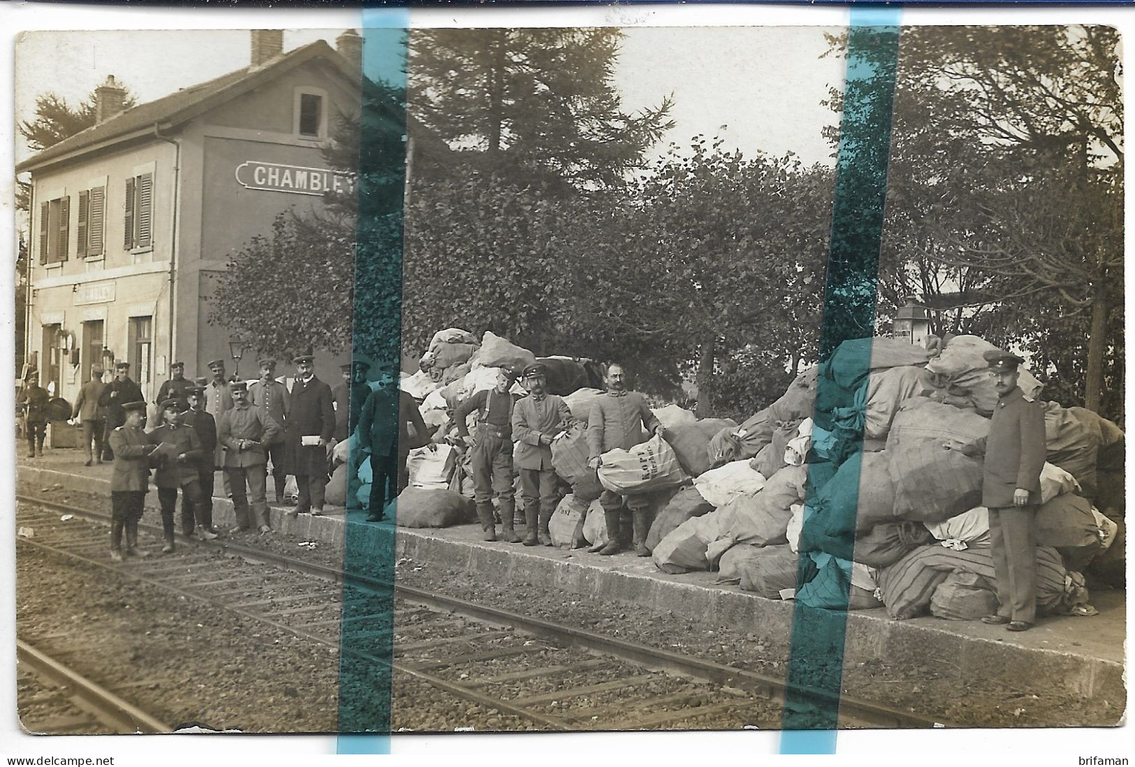 54 MEURTHE ET MOSELLE CHAMBLEY GARE CHEMIN DE FER FELDPOST CARTE PHOTO ALLEMANDE MILITARIA 1914/1918 WW1 WK1 - Chambley Bussieres