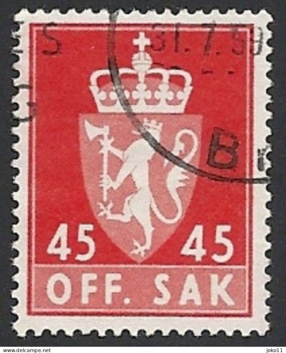 Norwegen Dienstm. 1955, Mi.-Nr. 76 X, Gestempelt - Officials