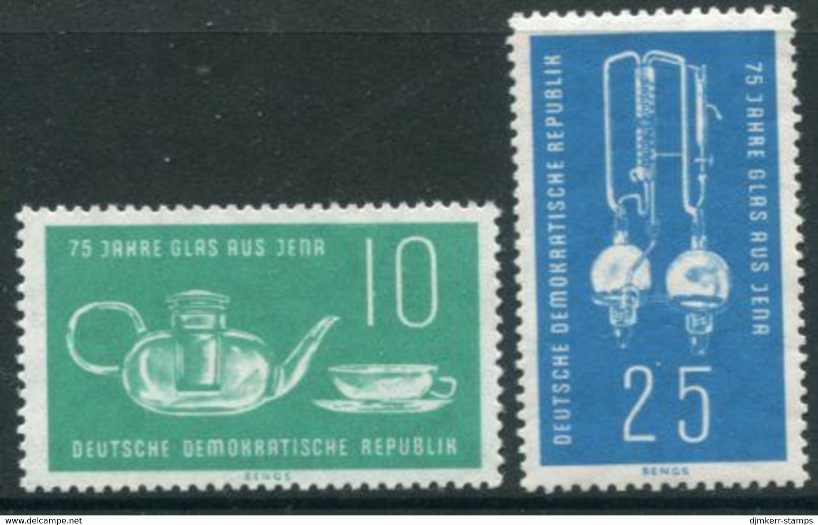 DDR / E. GERMANY 1959 Jena Glass MNH / **  Michel  713-14 - Nuevos