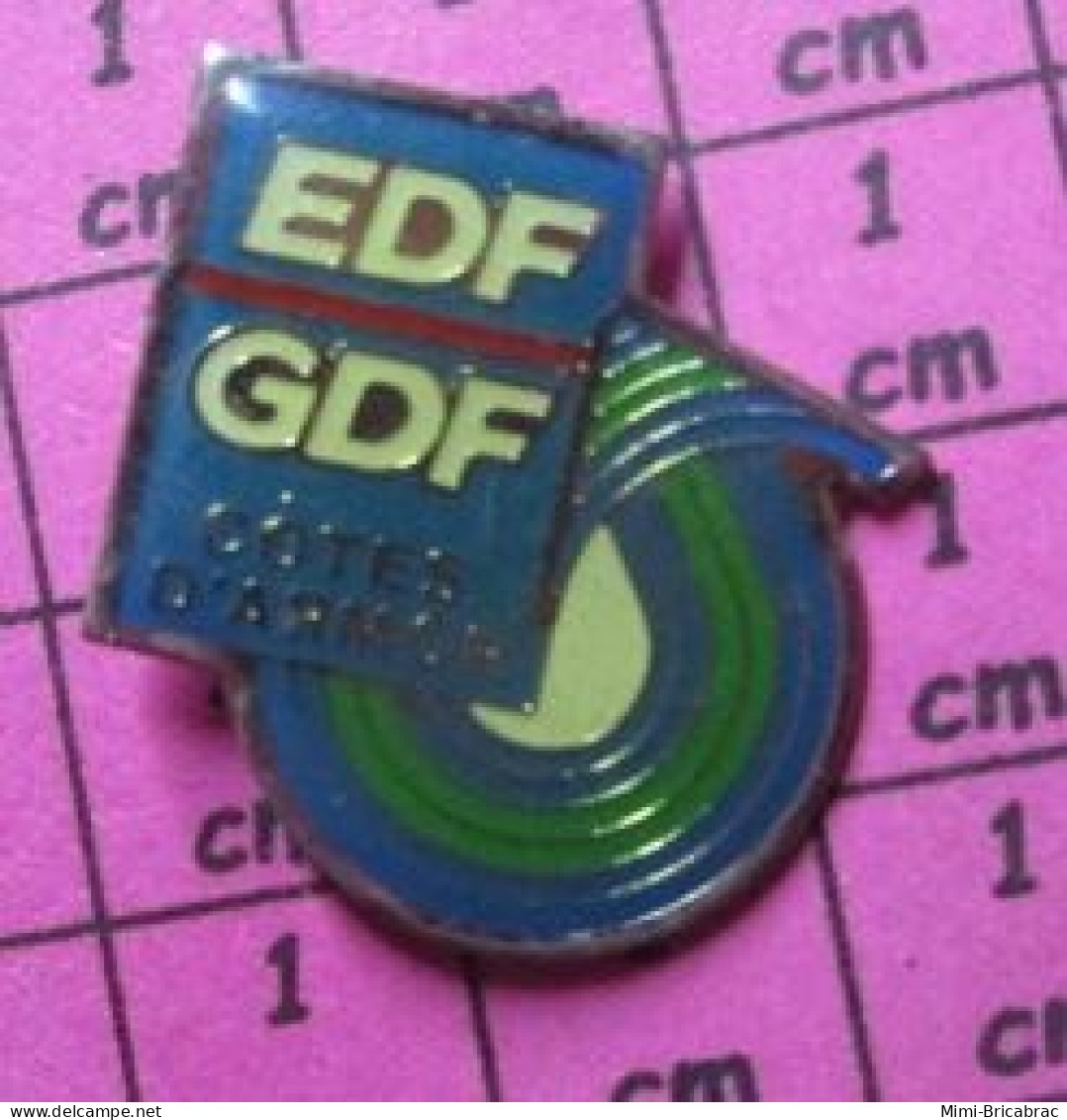 1518A Pin's Pins / Beau Et Rare / EDF GDF / COTES D'ARMOR - EDF GDF