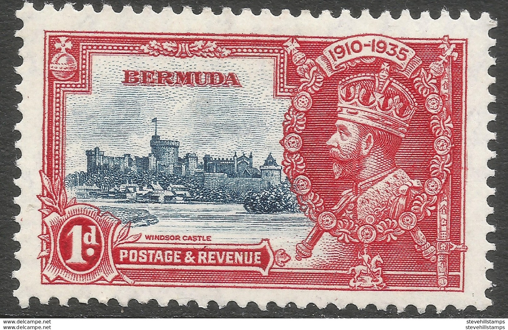 Bermuda. 1935 KGV Silver Jubilee. 1d MH. SG 94 - Bermuda